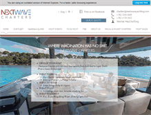 Tablet Screenshot of nextwavecharters.com